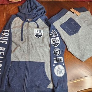 NWT True Religion Sweatsuit- 3XL Hoodie & XL Joggers